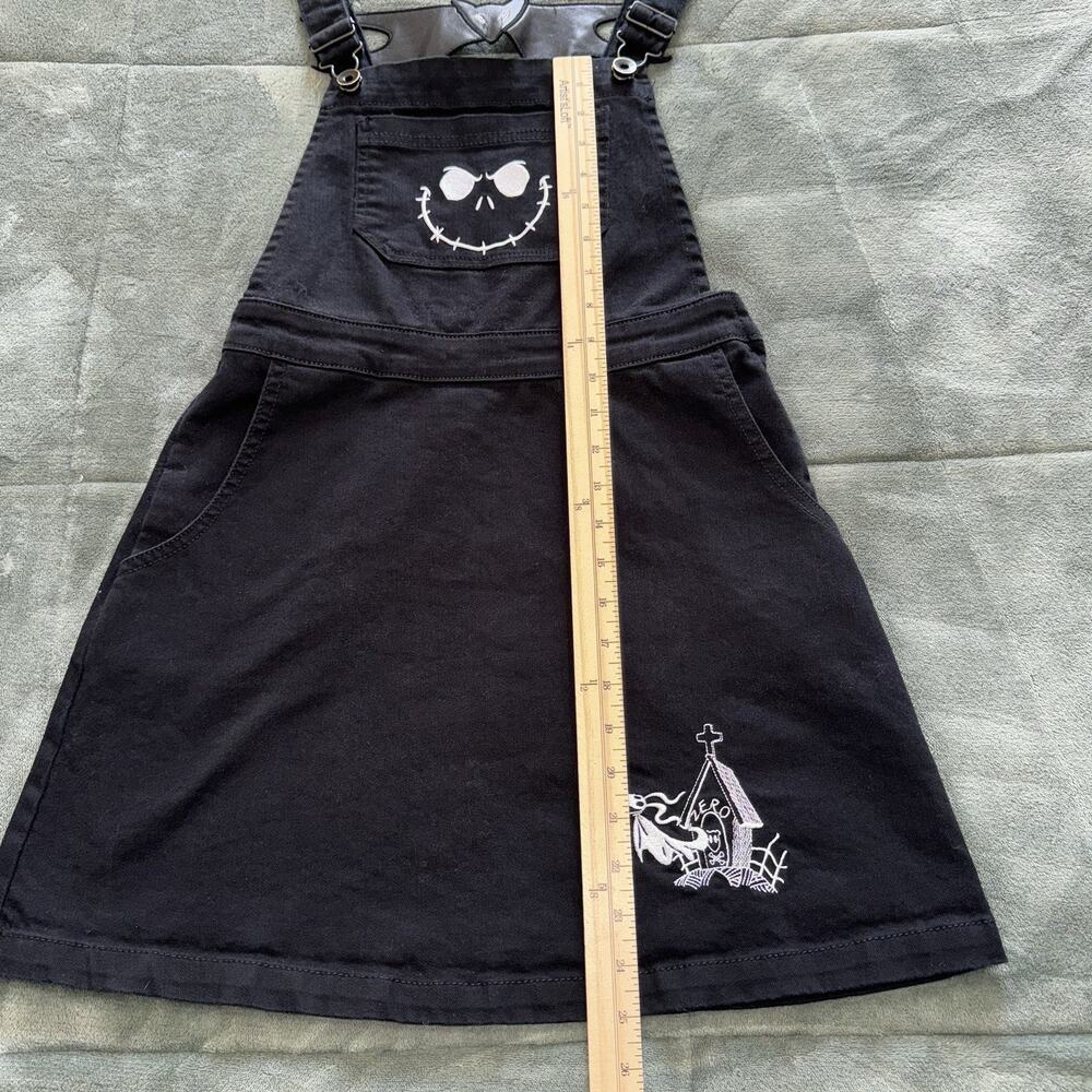 Nightmare Before Christmas Jack Skellington Back Bow Black Overall Skirt Size XS - Picture 8 of 9